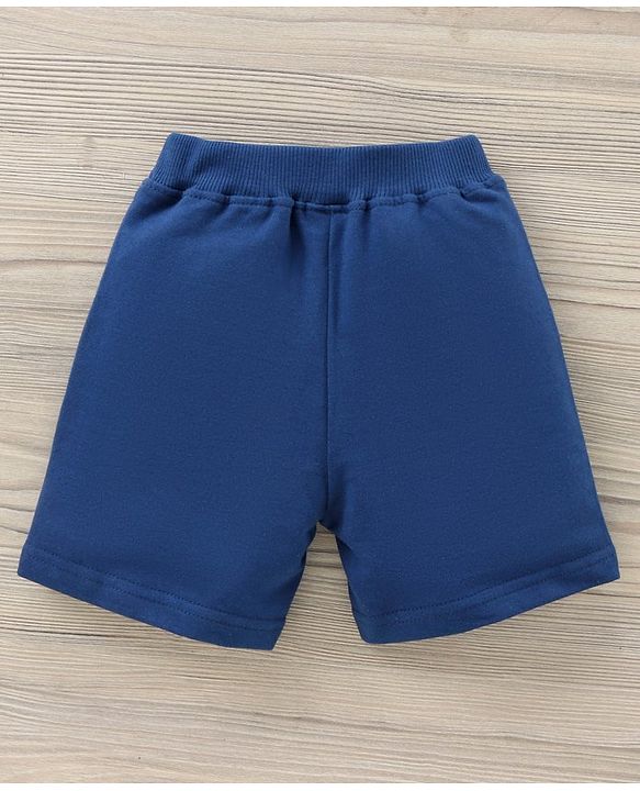 Babyhug Sleeveless Tee & Short Adventure Print - Blue