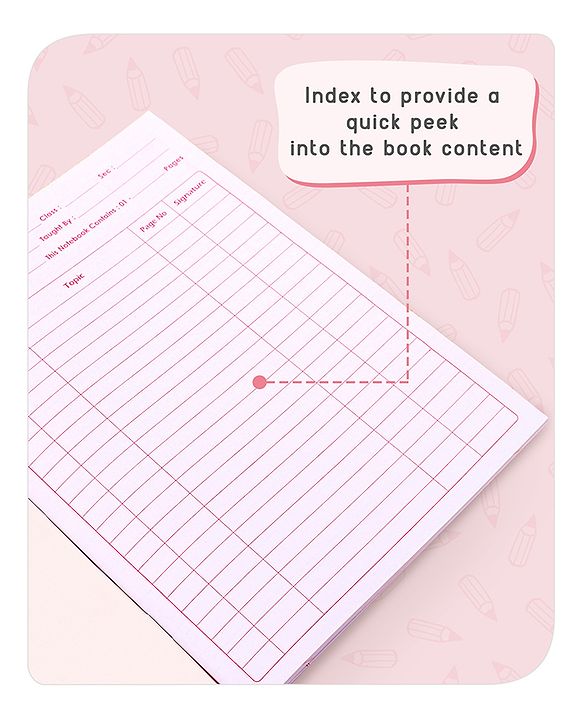 Babyhug Premium Brown Cover Four Lines Exercise Book Set Pack of 4 - 172 Pages Each