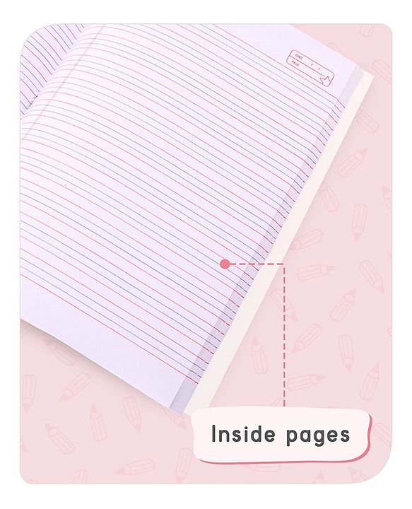 Babyhug Premium Brown Cover Four Lines Exercise Book Set Pack of 4 - 172 Pages Each