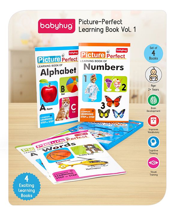Babyhug Big Picture Early Learning Books Pack Of 4 - English
