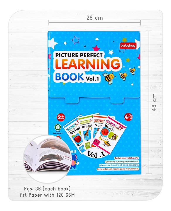 Babyhug Big Picture Early Learning Books Pack Of 4 - English