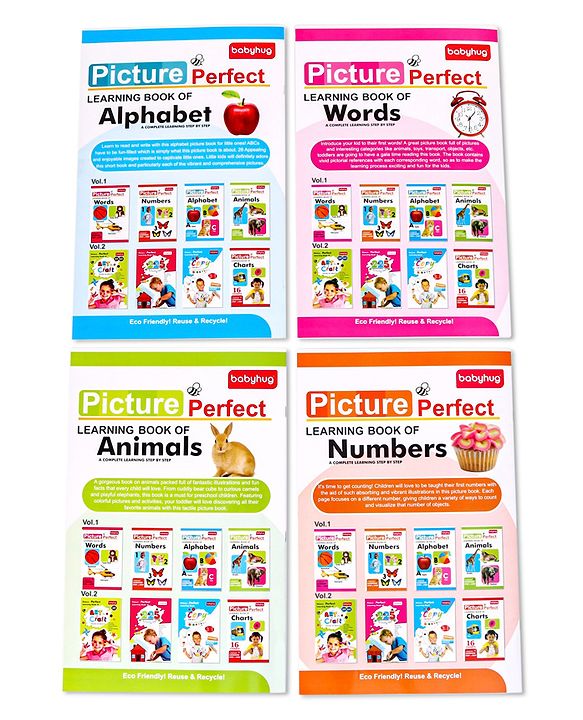 Babyhug Big Picture Early Learning Books Pack Of 4 - English