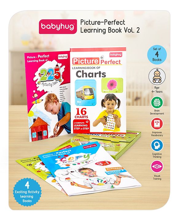 Babyhug Big Picture Early Learning Activity Books Pack Of 4 - English