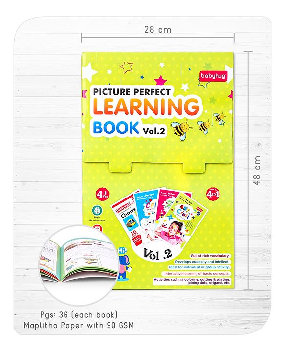 Babyhug Big Picture Early Learning Activity Books Pack Of 4 - English