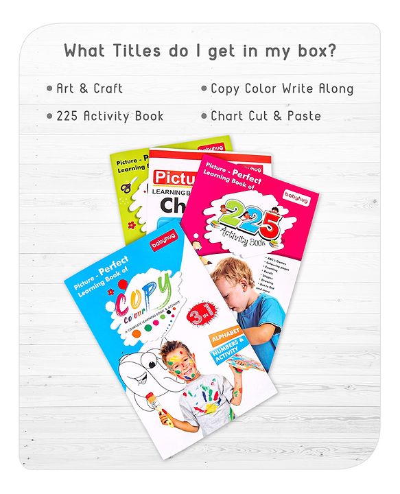 Babyhug Big Picture Early Learning Activity Books Pack Of 4 - English
