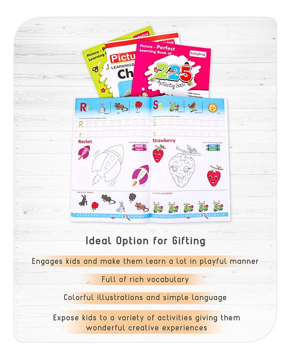 Babyhug Big Picture Early Learning Activity Books Pack Of 4 - English
