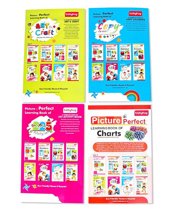 Babyhug Big Picture Early Learning Activity Books Pack Of 4 - English
