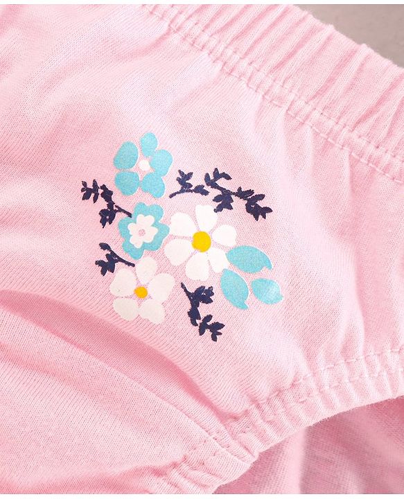 Babyhug Cotton Panties Floral Printed Pack of 5 - Multicolour