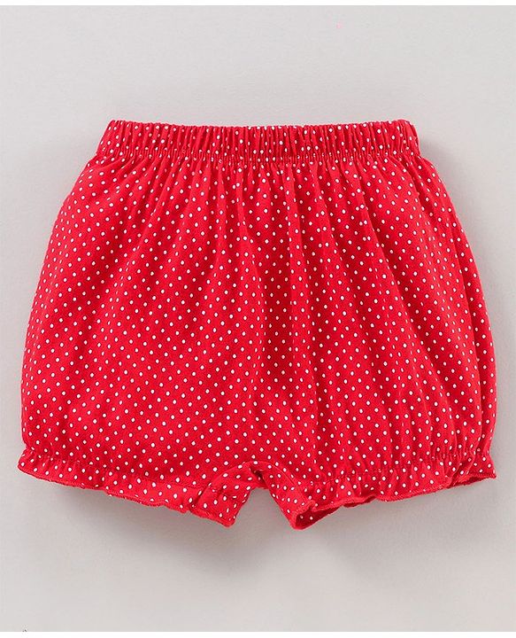 Babyhug Cotton Bloomer Multi Print Pack of 3 - Red White Green