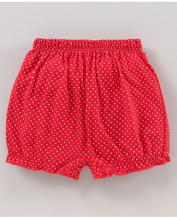 Babyhug Cotton Bloomer Multi Print Pack of 3 - Red White Green