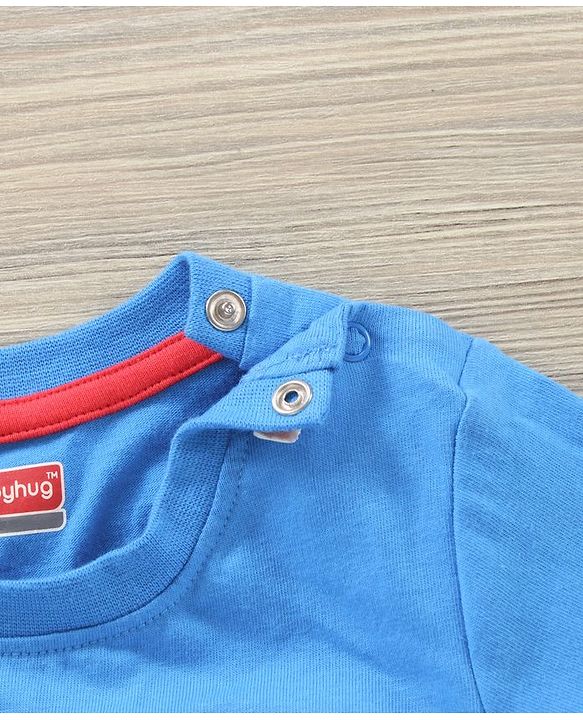 Babyhug Sleeveless & Half Sleeves T-Shirts & Shorts Set Beach & Stripes Print - Multicolour