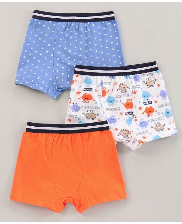 Babyhug Briefs Multi Print Pack Of 3 - Multicolour
