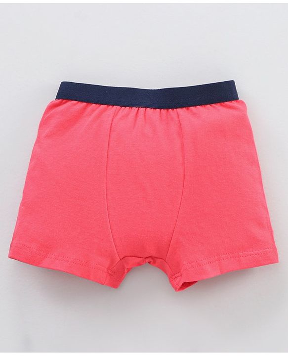 Babyhug 100% Cotton Briefs Set Printed Pack of 3 - Red White