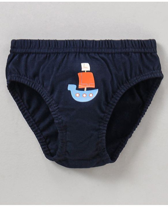 Babyhug 100% Cotton Knitted Briefs All Over Printed Pack of 5 - Multicolour