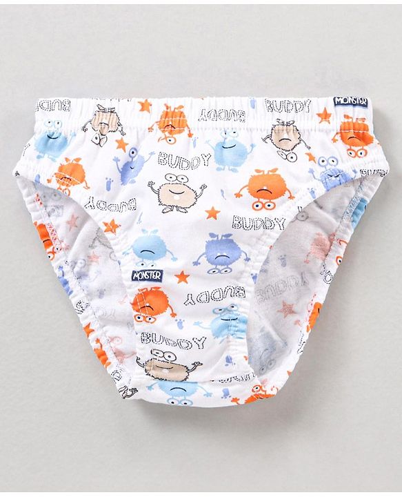 Babyhug 100% Cotton Knitted Briefs All Over Printed Pack of 5 - Multicolour