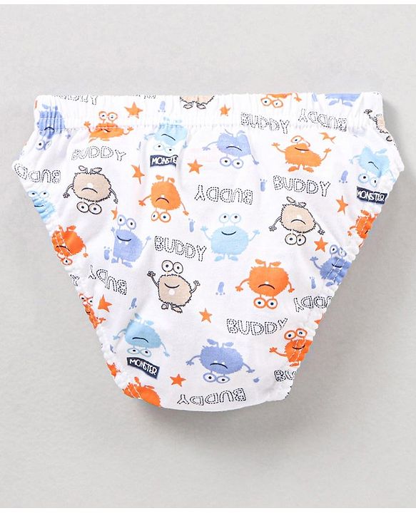 Babyhug 100% Cotton Knitted Briefs All Over Printed Pack of 5 - Multicolour