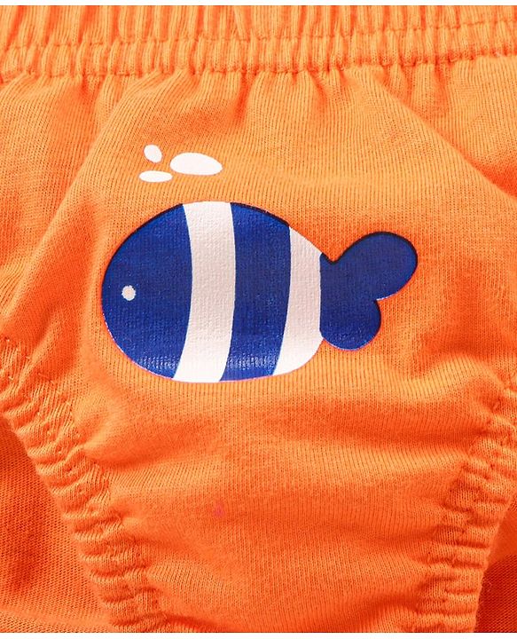 Babyhug 100% Cotton Knitted Briefs All Over Printed Pack of 5 - Multicolour