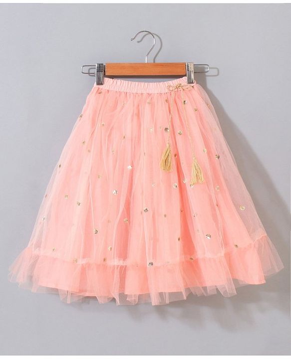 Babyhug Sleeveless Embroidered Choli Lehenga and Dupatta Set with Sequins - Yellow Peach - 18-24m Yellow