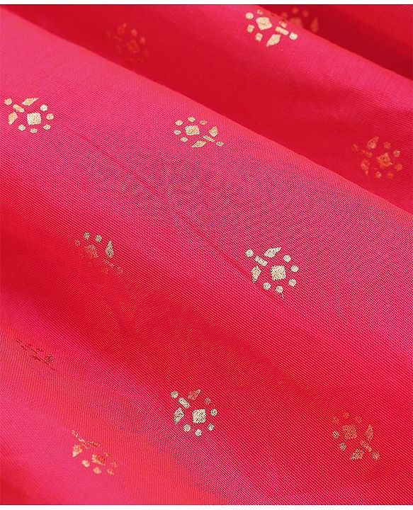Babyhug Sleeveless Ethnic Dress with Floral Print - Red