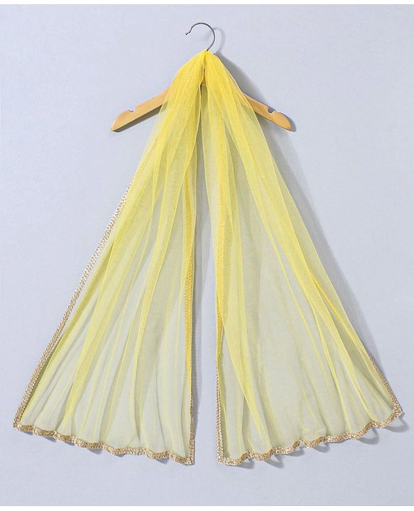 Babyhug Sleeveless Choli & Lehenga Set With Dupatta Floral Embroidery - Yellow