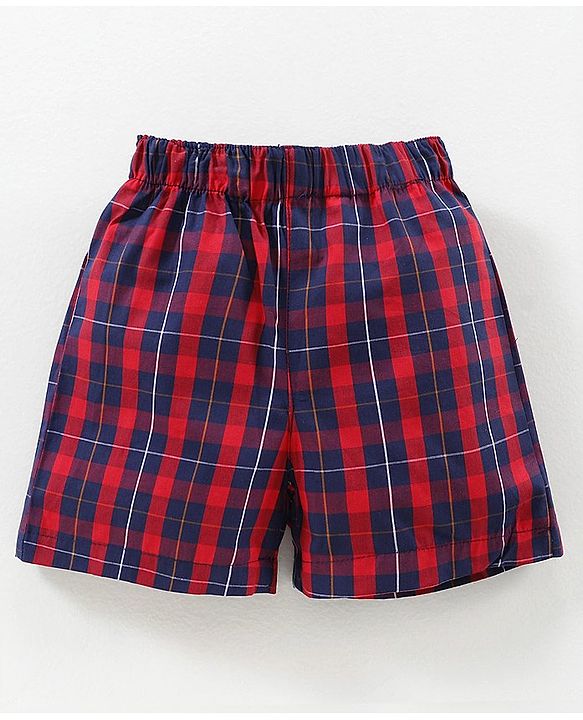 Babyhug Cotton Boxers Multi Print Pack of 3 - Blue Red White
