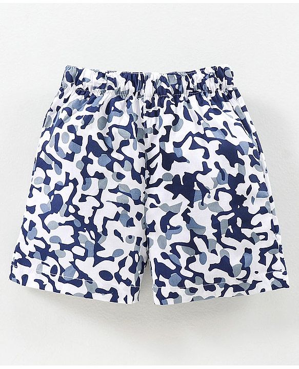 Babyhug Cotton Boxers Multi Print Pack of 3 - Blue Red White