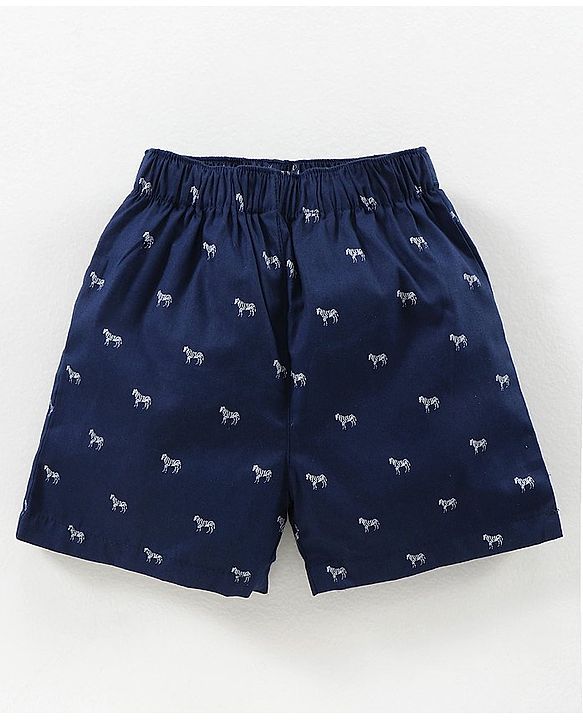 Babyhug Cotton Boxers Multi Print Pack of 3 - Blue Red White