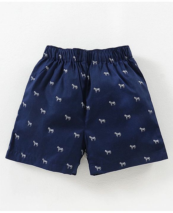 Babyhug Cotton Boxers Multi Print Pack of 3 - Blue Red White