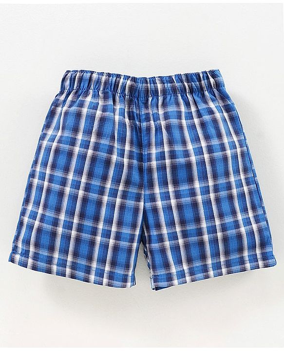 Babyhug Woven Boxers Multi Print Pack of 3 - Blue Red