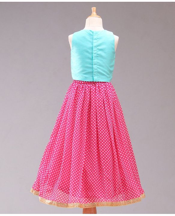 Babyhug Sleeveless Embroidered Lehenga Choli with Dupatta with Sequins - Pink - 2-3Y Pink