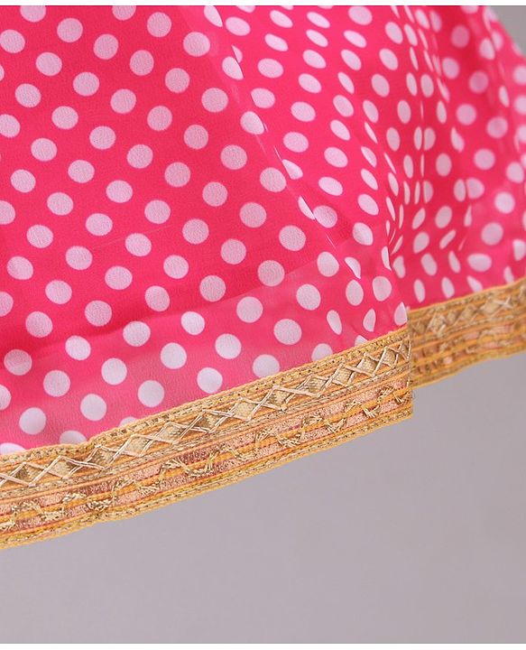 Babyhug Sleeveless Embroidered Lehenga Choli with Dupatta with Sequins - Pink - 2-3Y Pink