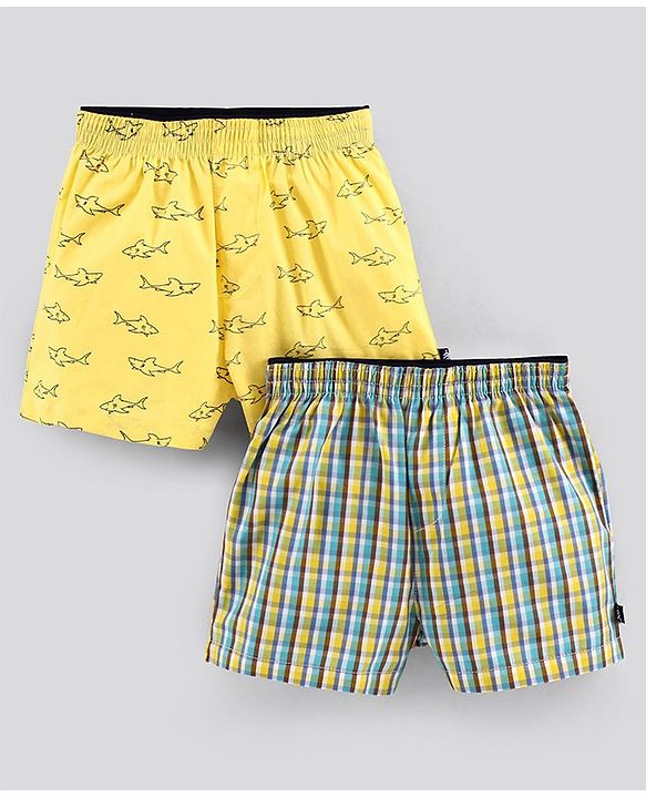 Pine Kids Boxers Shark Print Pack of 2 (Colour May Vary)