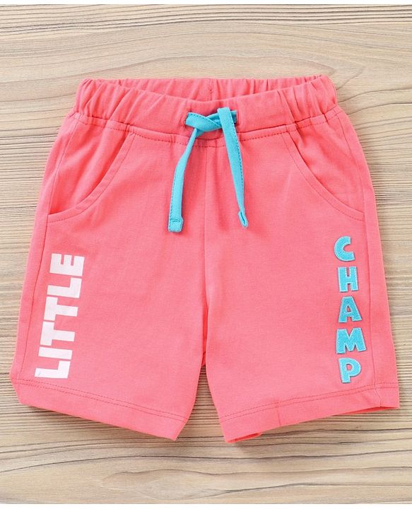 Babyhug Half Sleeves T-Shirt & Shorts Stripes & Car Print - White Pink