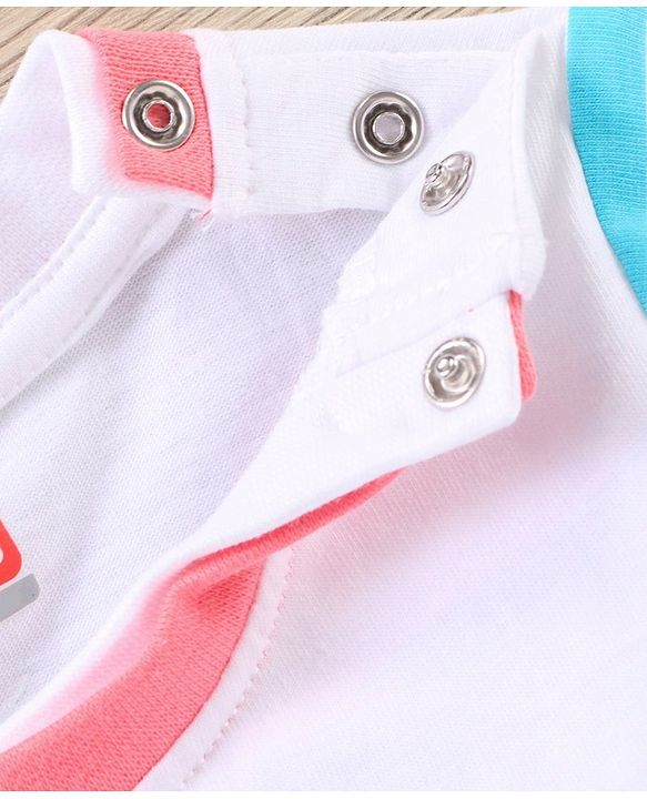 Babyhug Half Sleeves T-Shirt & Shorts Stripes & Car Print - White Pink