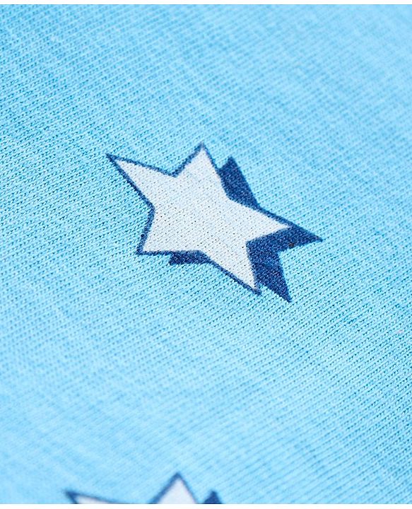 Babyhug Full Sleeves Pyjama Set Text & Star Print - Blue