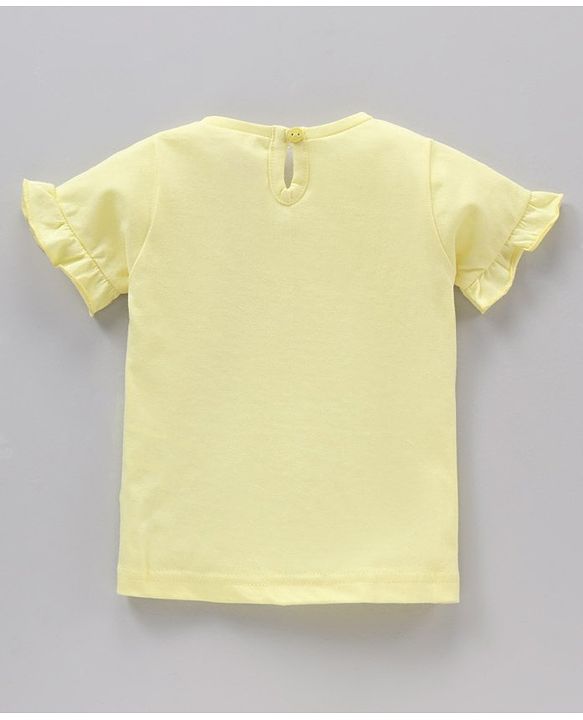 Babyhug Cotton Half Sleeves Pajama Set Text Printed - Pink Yellow
