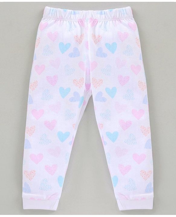 Babyhug Cotton Half Sleeves Pajama Set Text Printed - Pink White
