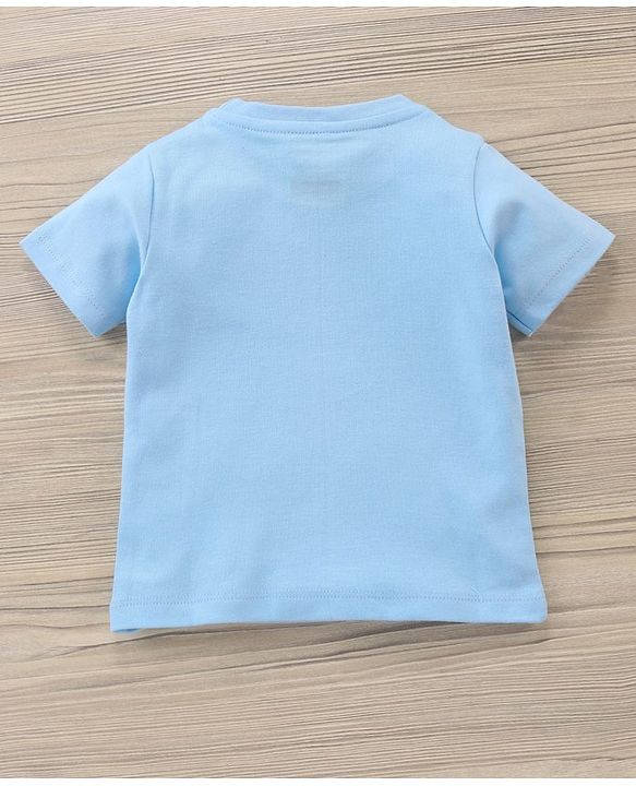 Babyhug Half Sleeves T-Shirt and Shorts Set Mickey Mouse Print- Blue White