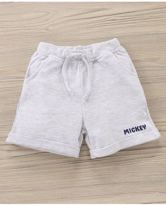 Babyhug Half Sleeves T-Shirt and Shorts Set Mickey Mouse Print- Blue White