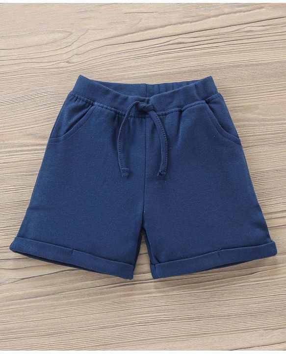 Babyhug Half Sleeves T-Shirt and Shorts Set Mickey Mouse Print- Blue Navy