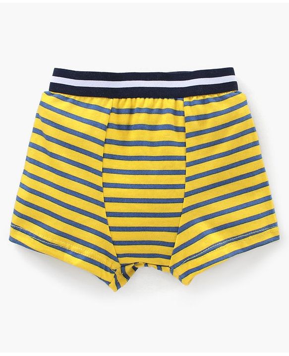 Babyhug Stripe Briefs Pack of 3 - Yellow Red Royal Blue