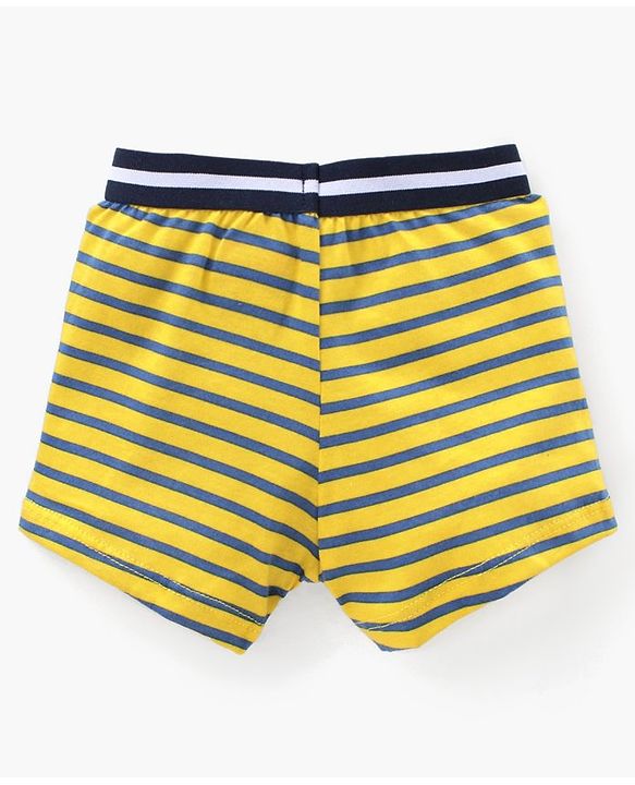 Babyhug Stripe Briefs Pack of 3 - Yellow Red Royal Blue