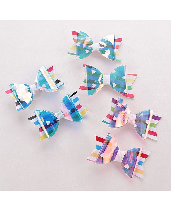 Pine Kids Hair Clips Pack of 6 - Multicolor