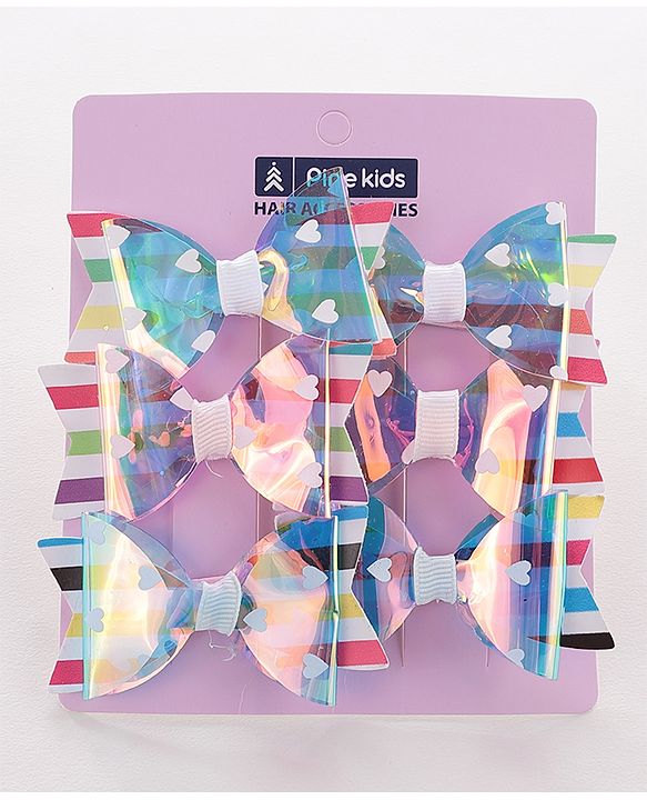 Pine Kids Hair Clips Pack of 6 - Multicolor