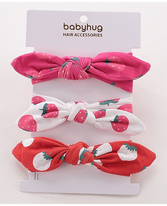 Babyhug Headbands Pack Of 3 - Multicolour