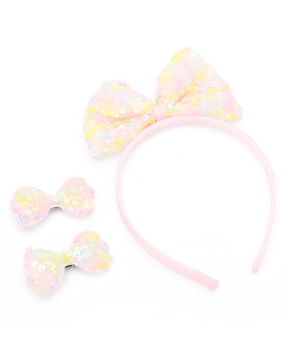 Pine Kids Hair Band With Alligator Hair Clip - Multicolour