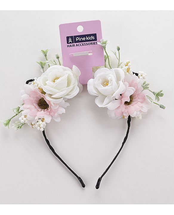 Pine Kids Hair Band Floral Embellished - Multicolour