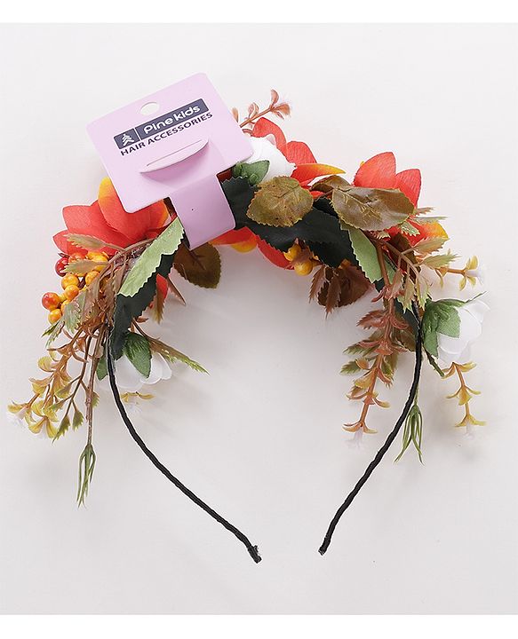 Pine Kids Hair Bands Floral Embellished - Multicolour
