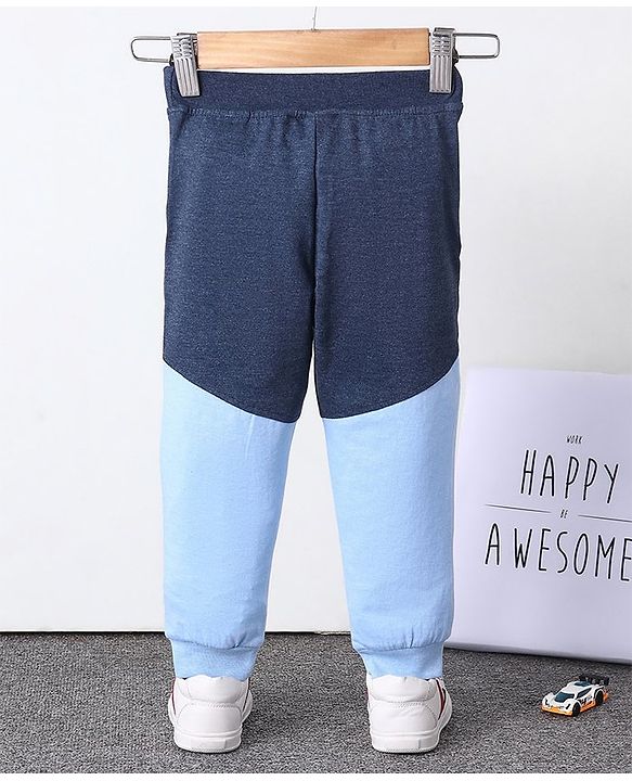 Babyhug Full Length Lounge Pant Text Print - Blue
