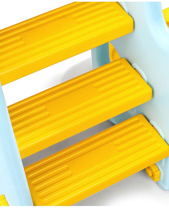 Babyhug 3-in-1 Swing And  Slide With Basketball Hoop -Blue & Yellow | Triple-Play Fun With Smooth Safe Slide  & Adjustable Hoop | Outdoor Active Leisure | enhances coordination, balance| BIS Certified